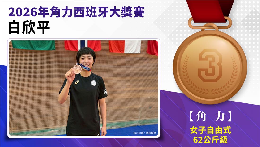 女子自由式62公斤級-銅牌白欣平